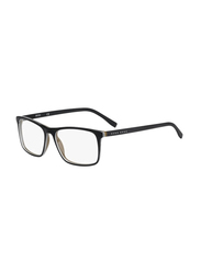 Hugo Boss Full-Rim Rectangle Black Eyeglass Frames For Men, Mirrored Clear Lens, 0764 0QHI
