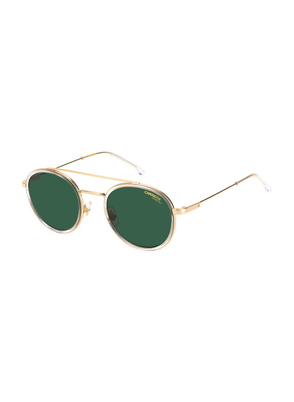 Carrera Full-Rim Round Gold Sunglasses Unisex, Green Lens, CA2028T/S PEF50QT, 50/22/135