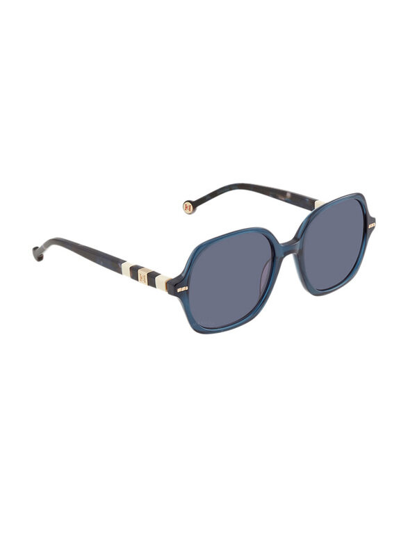 

Carolina Herrera Full-Rim Butterfly Blue Havana Sunglasses for Women, Blue Lens, HER0106 S 0XP8 KU, 55/20/140