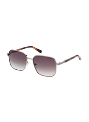 Guess Polarized Full-Rim Square Shiny Anthracite Grey Sunglasses For Men, Grey Gradient Lens, GU00051 08P, 57/16/140