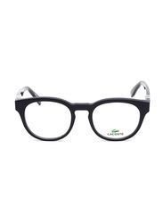 Lacoste Full-Rim Round Blue Sunglasses for Men, Transparent Lens, L2904 400, 49/20/145