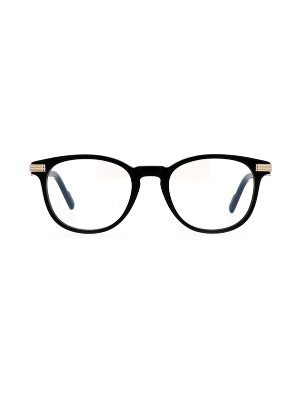 Cartier Full-Rim Square Black Eyeglass Frame for Women, Clear Lens, CT0221O 001, 50/20/140