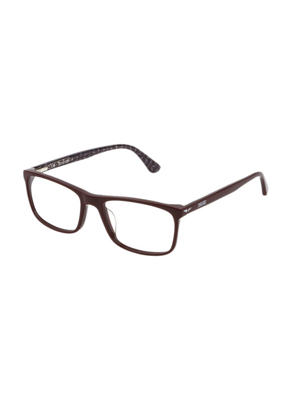 Police Full-Rim Rectangle Brown Frame for Men, VPLD03 550AR3