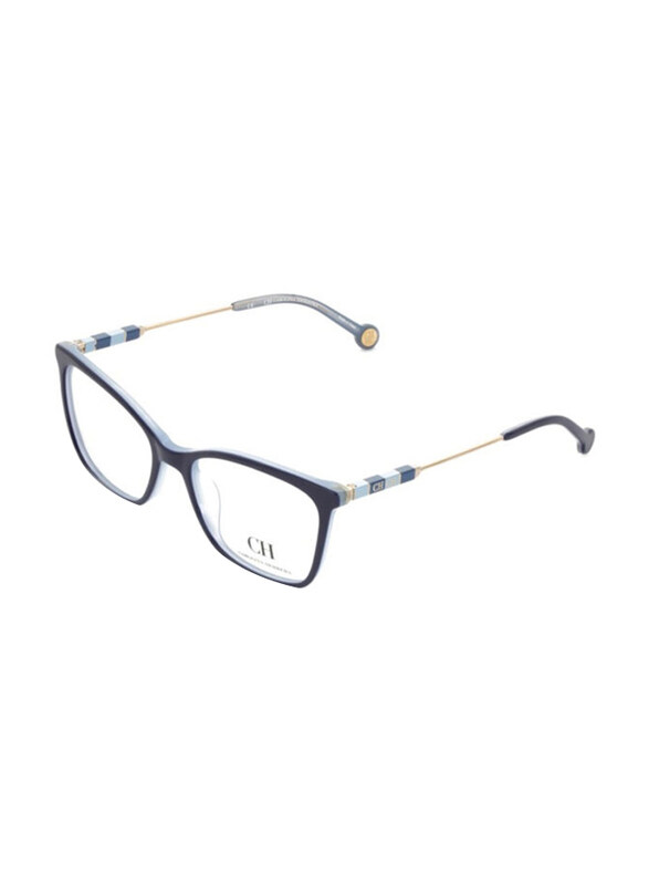 

Carolina Herrera Full-Rim Rectangular Blue Reading Glasses for Women, Transparent Lens, VHE846 5306UM