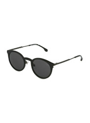 Lozza Full-Rim Round Black Sunglasses For Men, Smoke Lens, SL4286 0700, 51/23/145