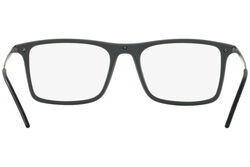Emporio Armani Full-Rim Rectangular Grey Eyeglass Frames Unisex, Clear Lens, 0EA1058 3003_53, 53/18/140