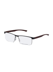 Porsche Design Full-Rim Rectangular Brown Eyeglass Frame for Men, P8297 E, 58/15/140