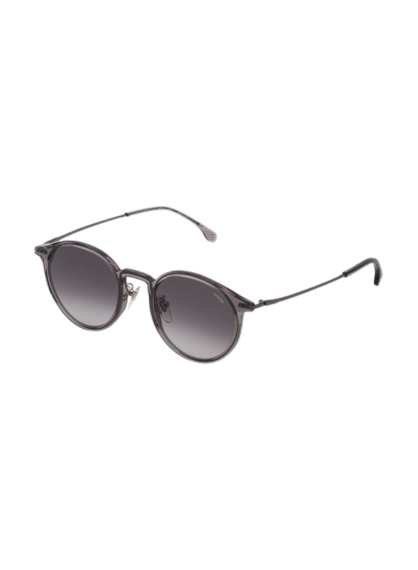 Lozza Full-Rim Round Grey Unisex Sunglasses, Grey Lens, SL4207M 5009MB, 50/22/140