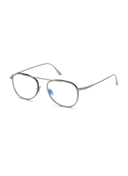 Tom Ford Full-Rim Pilot Grey Eyeglasses for Men, Transparent Lens, FT5691-B 014, 52/18/145
