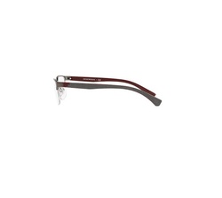 Emporio Armani Full-Rim Square Black Eyeglass Frames for Men, Clear Lens, 0EA1094 3010 54MM, 54/19/142