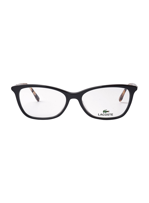 Lacoste Full-Rim Rectangle Black Eyeglass Frames for Women, L2791 001 52.16, 52/16/140