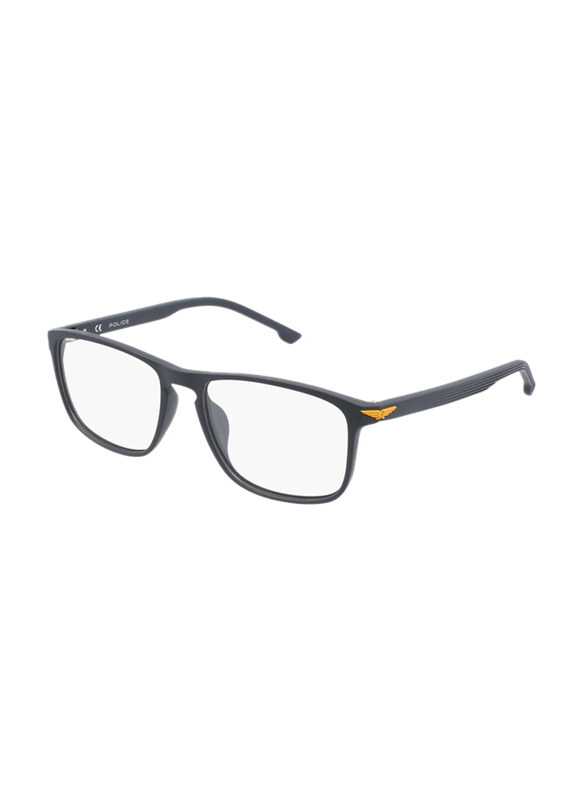 

Police Full-Rim Square Full Matte Grey Frames for Men, VPLA44 0R43, 54/16/145