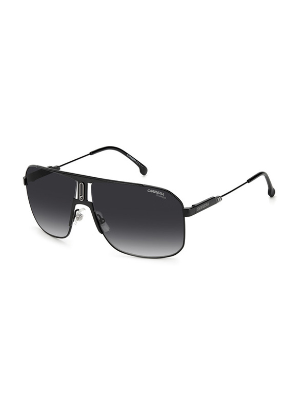 Carrera Polarized Full-Rim Navigator Black Sunglasses for Men, Grey Lens, CA1043/S 80765WJ, 65/12/140