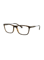 Emporio Armani Full-Rim Rectangle Multicolour Eyeglass Frames Unisex, Transparent Lens, 0EA3165F 5089, 56/19/145