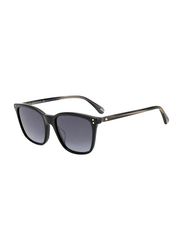 Kate Spade Full-Rim Square Black Sunglasses for Women, Dark Grey Gradient Lens, PAVIA/G/S 0807 9O, 55/19/140