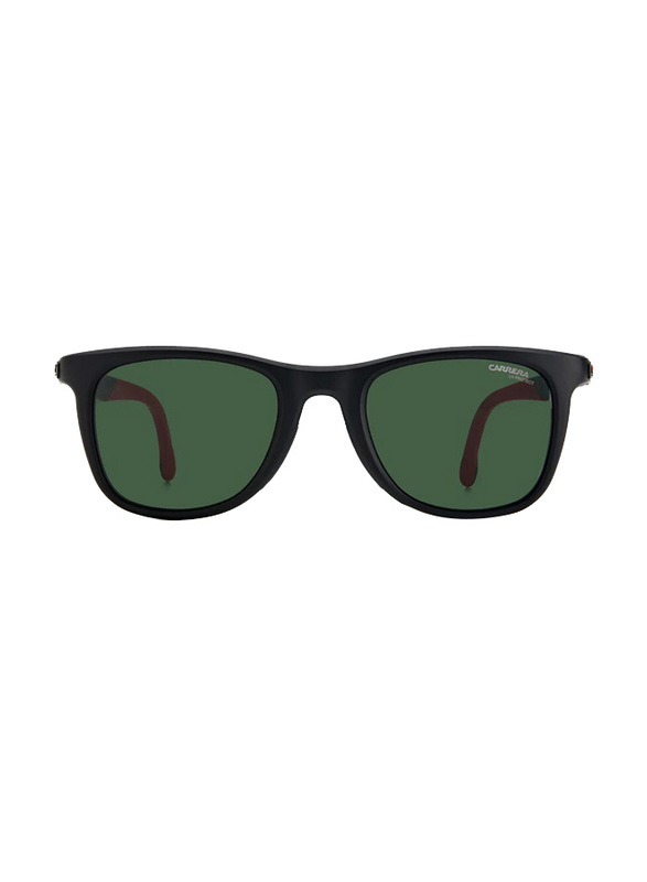 Carrera Full-Rim Square Matte Black Sunglasses for Men, Green Lens, HYPERFIT 22/S 00352QT, 52/22/140