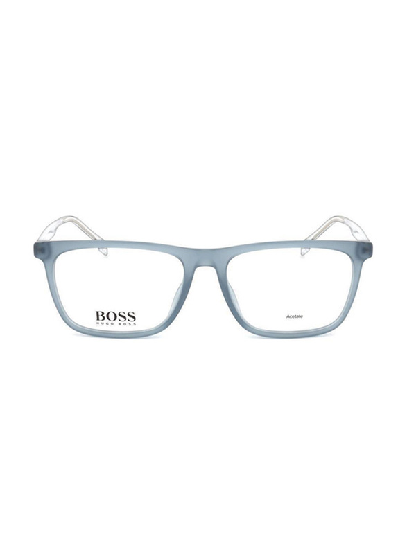 Hugo Boss Full-Rim Square Blue/Silver Frame for Men, BO1315 B, 56/16/145