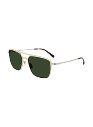 Lacoste Full-Rim Gold Square Sunglasses for Men, Green Lens, L242SE 714, 57/17/145