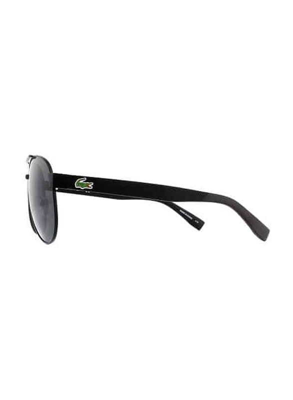 Lacoste Full Rim Aviator Black Sunglasses Unisex, Grey Lens, L185S 001, 60/14/140