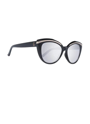 Guess Polarized Full-Rim Cat Eye Black Sunglasses For Women, Grey Lens, GF0357 01U