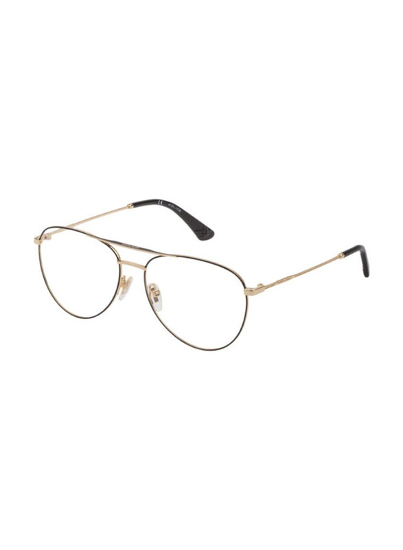 

Police Full-Rim Round Gold Eyeglass Eyeglass Frames Unisex, Transparent Lens, VPL793M570301