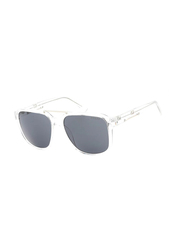Guess Polarized Full-Rim Pilot Clear Sunglasses For Men, Dark Blue Mirror Lens, GF5078 26X, 59/15/140