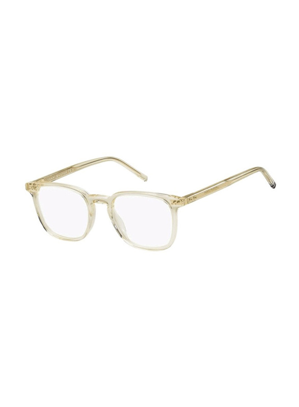 Tommy Hilfiger Full-Rim Rectangle Clear Eyeglass Frames For Men, Mirrored Clear Lens, TH 1814 HAM