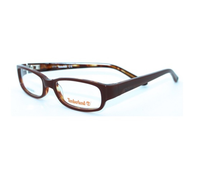 Timberland Full-Rim Rectangular Brown Eyeglass Frames for Men, Clear Lens, TB5052 50, 47/15/125
