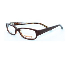 Timberland Full-Rim Rectangular Brown Eyeglass Frames for Men, Clear Lens, TB5052 50, 47/15/125