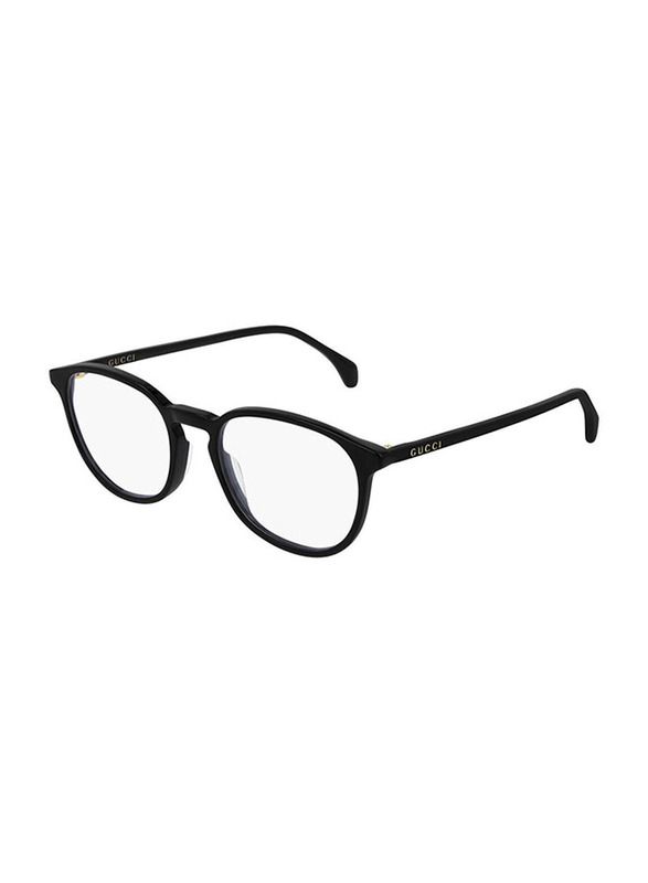 Gucci Full-Rim Square Black Eyeglasses Frame for Men, Transparent Lens, GG0551O 001, 50/19/145