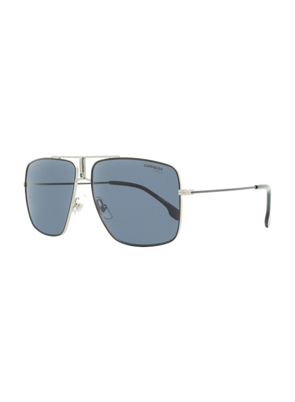 Carrera Full Rim Rectangular Black Sunglasses for Men, Grey Lens, 1006/S 0TI7 IR, 60/14/150