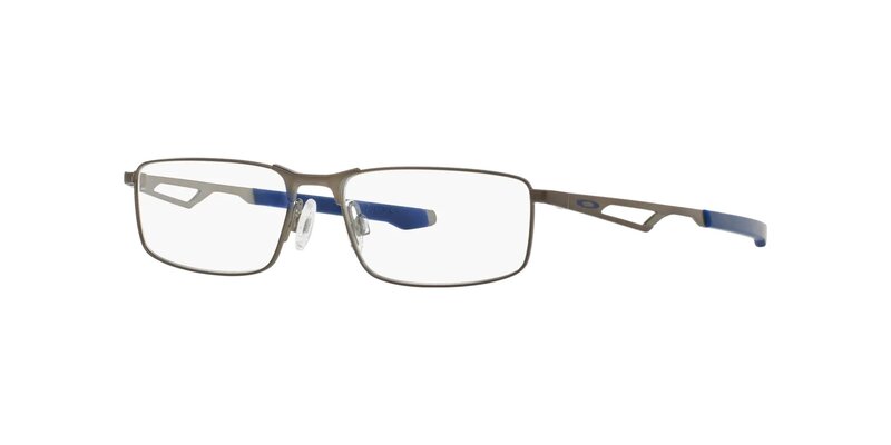 Oakley Barspin XS Full-Rim Rectangle Matte Cement/Blue Eyeglass Frame for Kids, Clear Lens, 0OY3001 03, 49/15/130