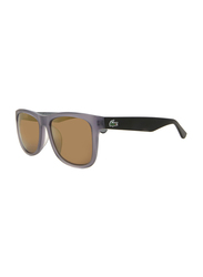 Lacoste Full-Rim Grey Round Sunglasses Unisex, Brown Lens, L805SA 024, 56/18/140