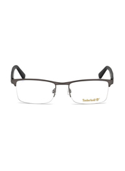 Timberland Full-Rim Rectangle Matte Light Ruthenium Frames for Men, TB1371 015, 54/19/140