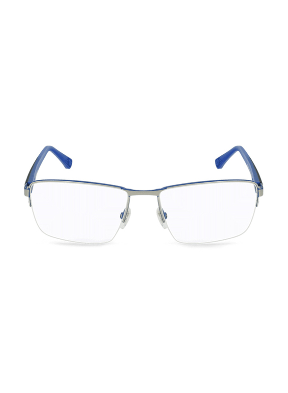 Police Zenith 4 Half-Rim Square Matte Blue with Coloured Parts Frames for Men, VPLD10M5708M3, 57/17/145