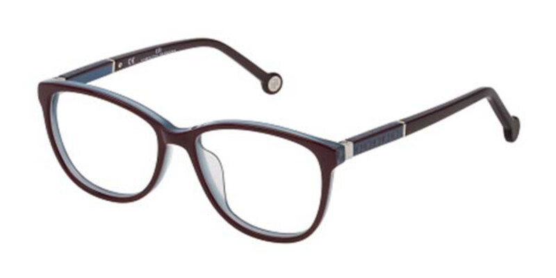 Carolina Herrera Full-Rim Rectangular Brown Eyeglass Frames for Women, Clear Lens, VHE734L 0J57, 50/15/135