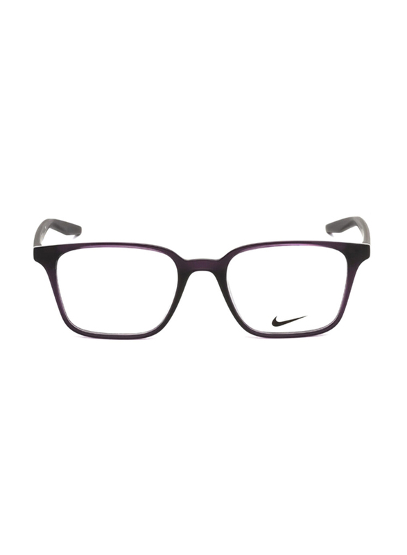 Nike Full-Rim Rectangular Purple Eyeglass Frames Unisex, Transparent Lens, NIKE7126 506