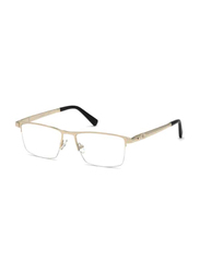 Harley Davidson Full-Rim Rectangular Gold Eyeglass Frames for Men, Transparent Lens, HD0787 032, 55/17/145