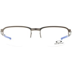 Oakley Cathode Half-Rim Square Matte Gunmetal Eyeglass Frame for Men, Clear Lens, 0OX3233-04, 52/13/185