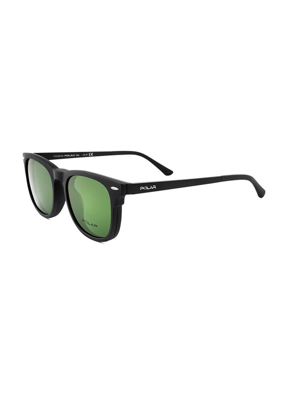 

Polar Full-Rim Oval Matte Black Clip On Frame Unisex, Green Lens, 514 76, 52/20/150