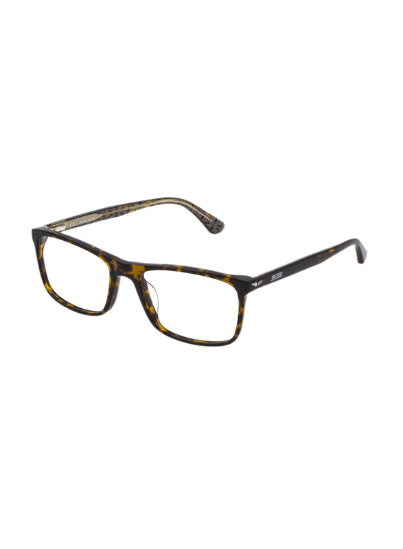 Police Full-Rim Rectangle Havana Frame for Men, VPLD03M 550722