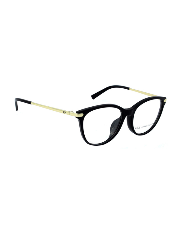 

Armani Exchange Full-Rim Cat Eye Shiny Black Frame For Women, 0AX3078F 8158, 53/17/140