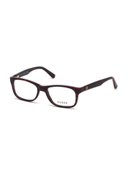 Guess Full-Rim Rectangular Tortoise Eyeglass Frames Unisex, Transparent Lens, GU9184 056, 48/16/130