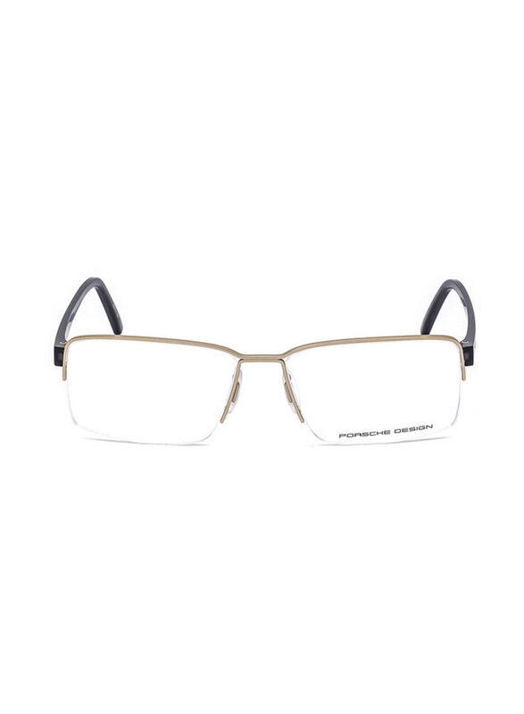 Porsche Design Half-Rim Square Gold Tone Frame for Men, P8351 D, 56/15/145