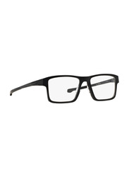 Oakley Full-Rim Rectangle Black Frames for Men, OX8040 0154, 54/17/140