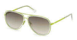Guess Full-Rim Aviator Light Green Sunglasses for Men, Mirrored Green Lens, GU6982 93Q, 64/13/150
