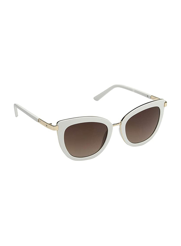 Guess Polarized Full-Rim Cat Eye Silver Sunglasses Unisex, Grey Lens, GF6089 21F