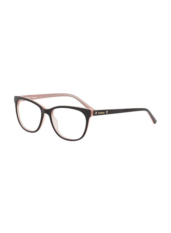 Bebe Full-Rim Square Beige Eyewear Frames Unisex, Mirrored Clear Lens, BB5108