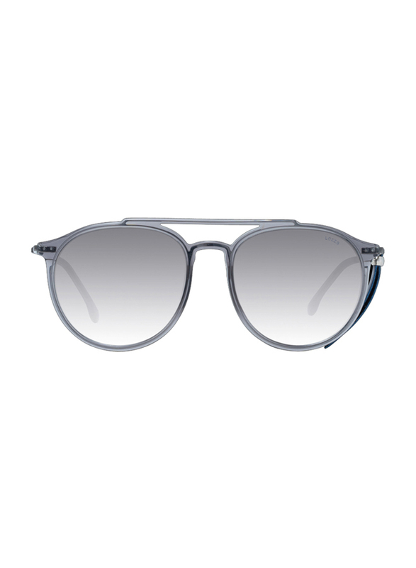 Lozza Full-Rim Round Silver Unisex Sunglasses, Grey Lens, SL4208M 5309MB, 53/18/140