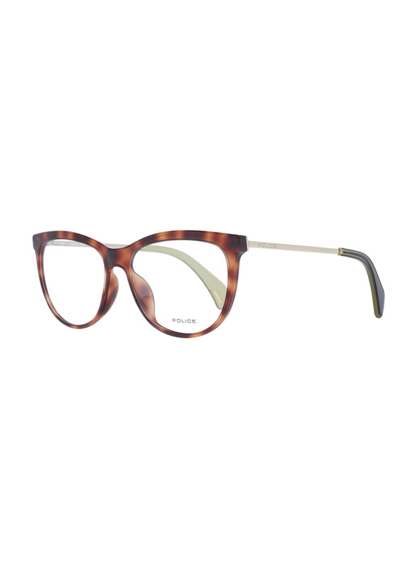 Police Full-Rim Cat Eye Brown Frames for Women, VPL625 5309AJ, 53/15/135